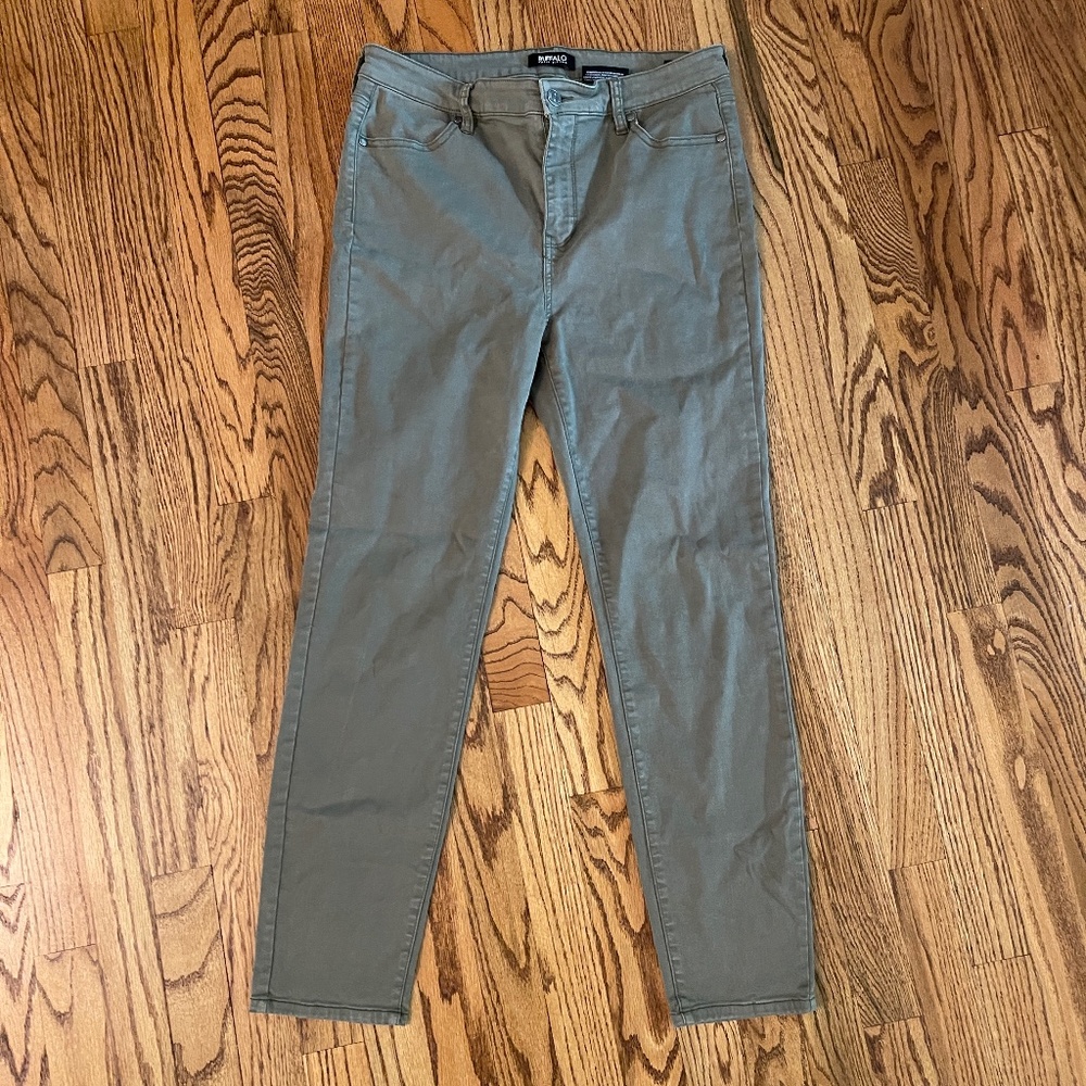 Buffalo David Bitton Jeans sz 10 Havana High Rise Soft Stretch Ankle green